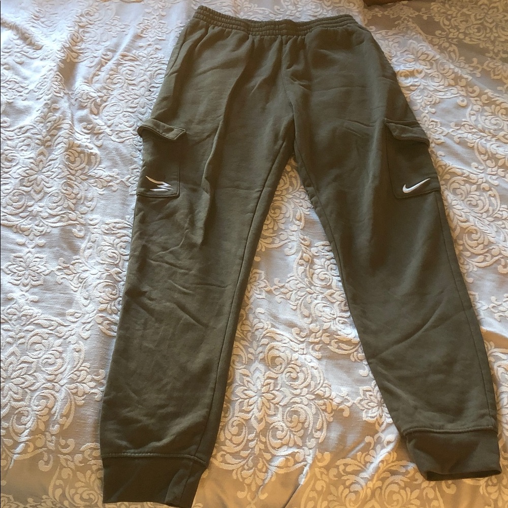 New Nike Olive Green Boys Cargo Joggers